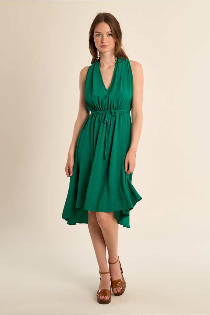 Robe courte sans manches, asymétrique