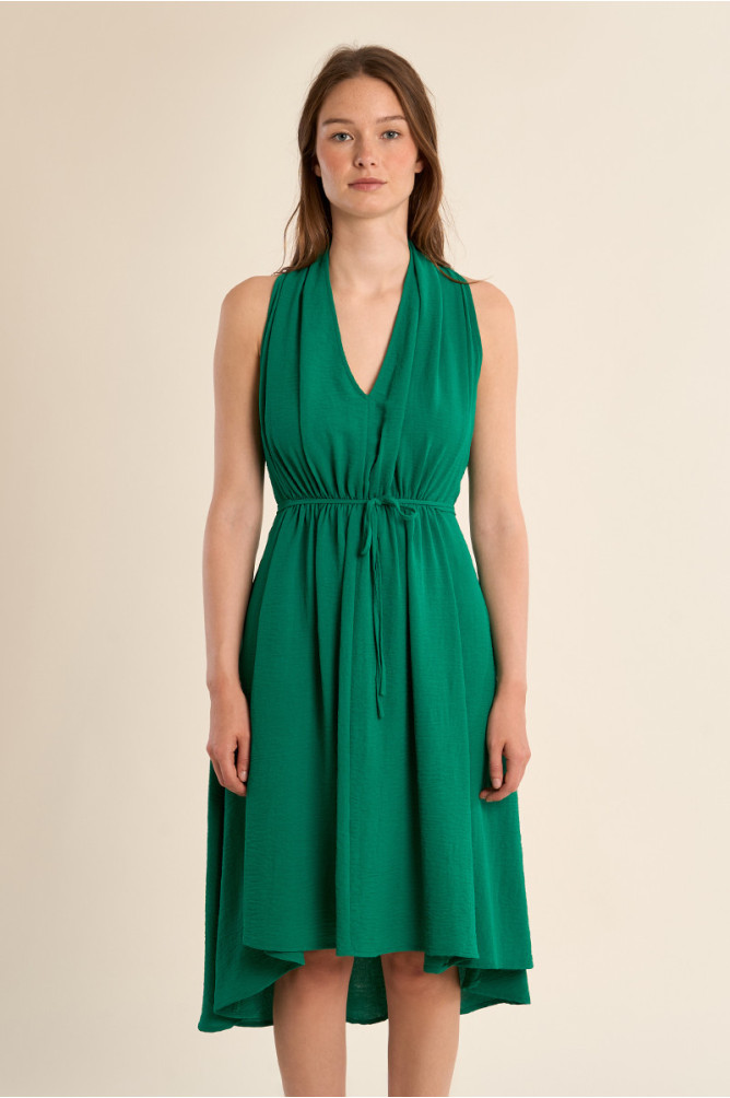 Short sleeveless dress, asymmetrical