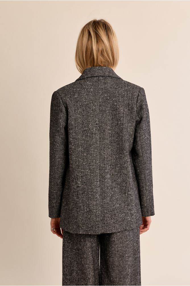 Blazer de manga larga con cuello y solapa