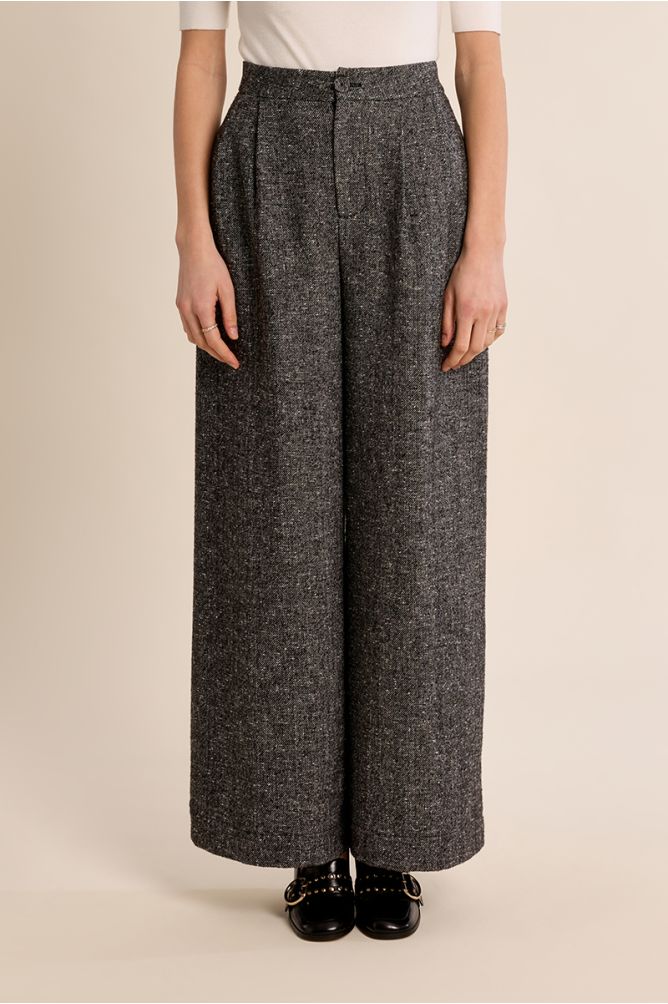 Pantalon à pinces évasé