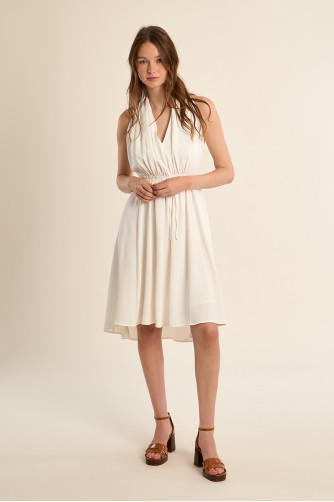 Robe courte sans manches, asymétrique