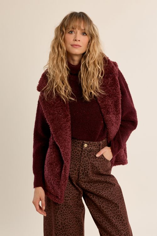 Fur-effect vest