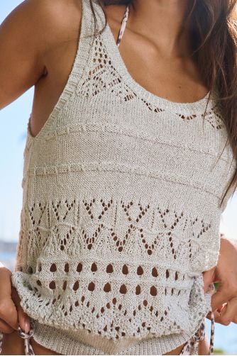 Openwork crochet top