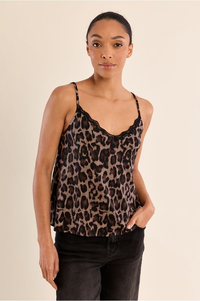 Leopard print camisole