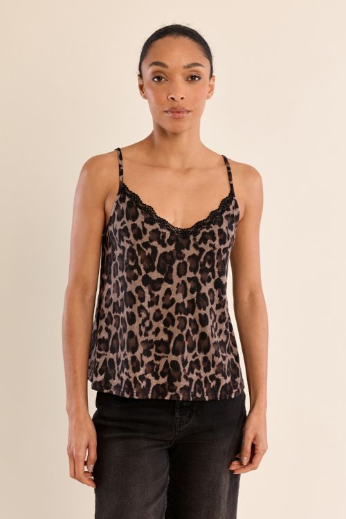 Leopard print camisole