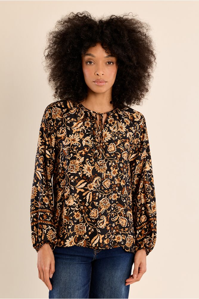 Blusa de manga larga con estampado