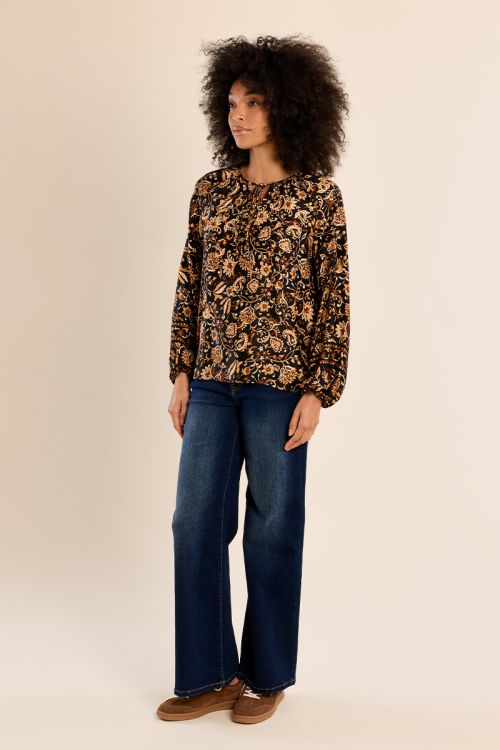 Blusa de manga larga con estampado