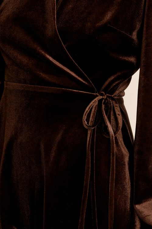Robe portefeuille en velours