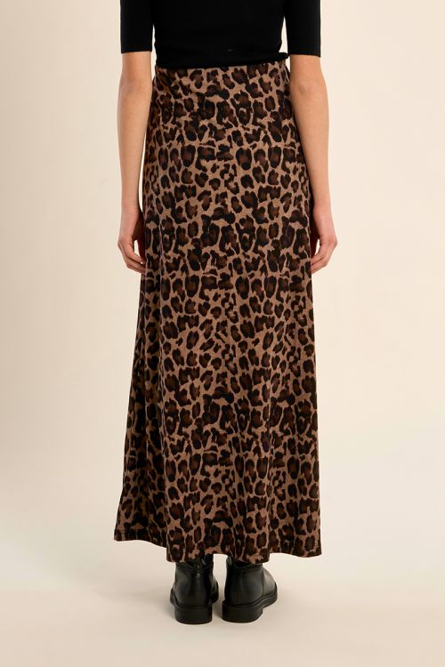 Leopard print maxi skirt