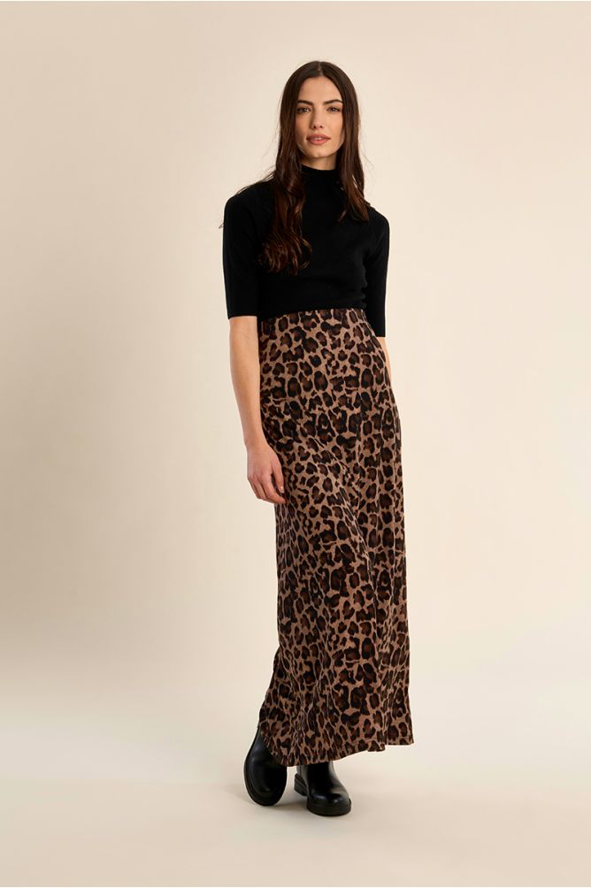 Leopard print maxi skirt