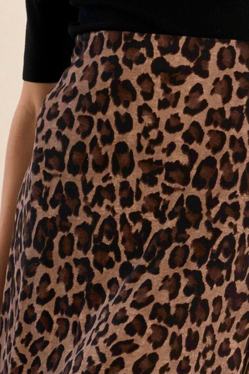 Leopard print maxi skirt