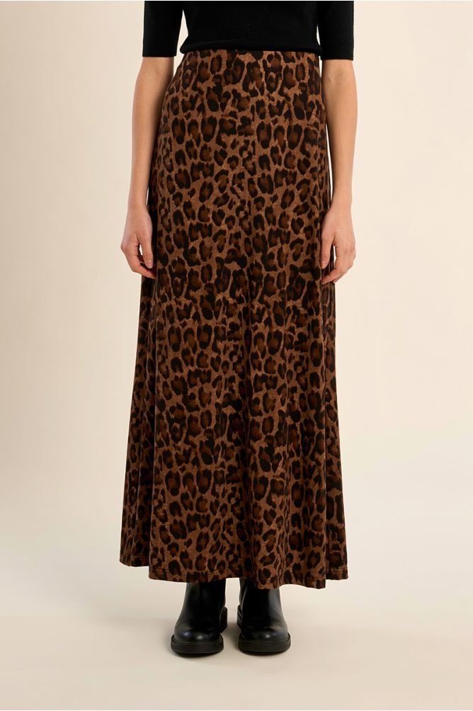 Falda larga estampado animal