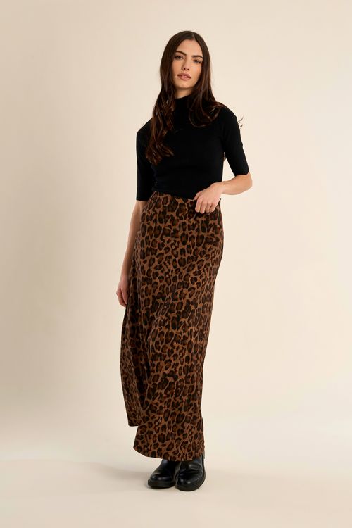 Leopard print maxi skirt