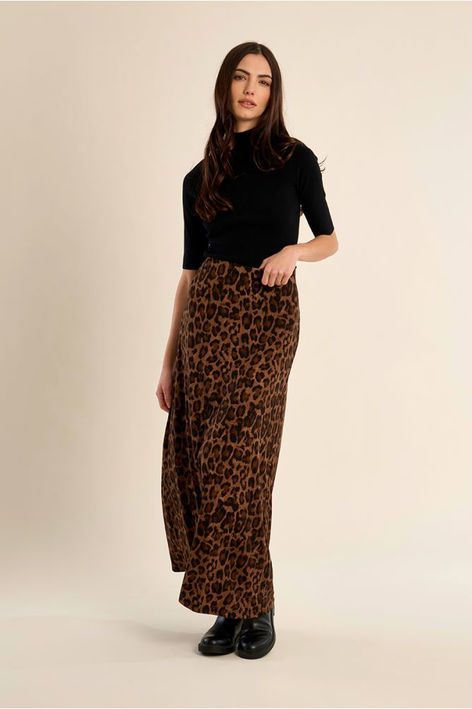 Leopard print maxi skirt
