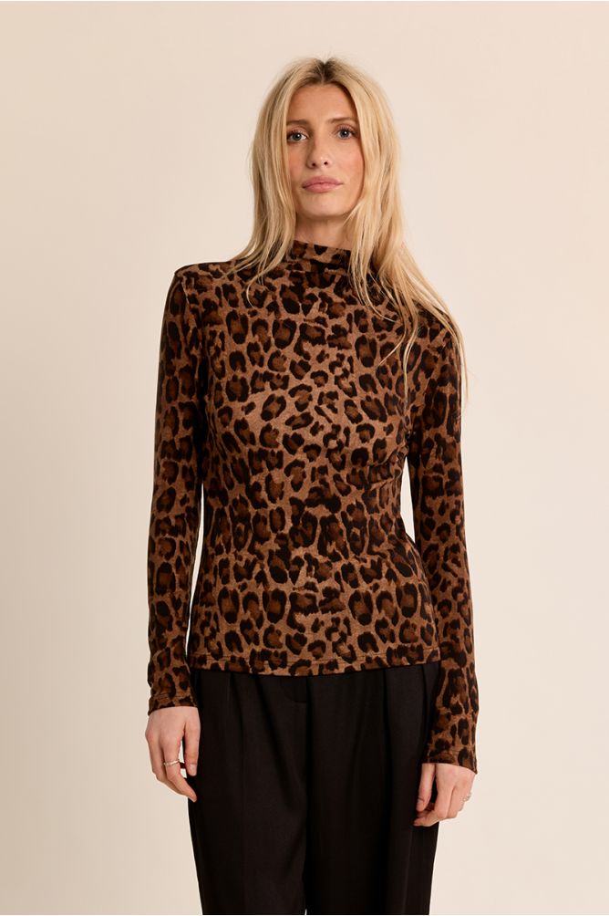 Top a collo alto leopardato - Molly Bracken