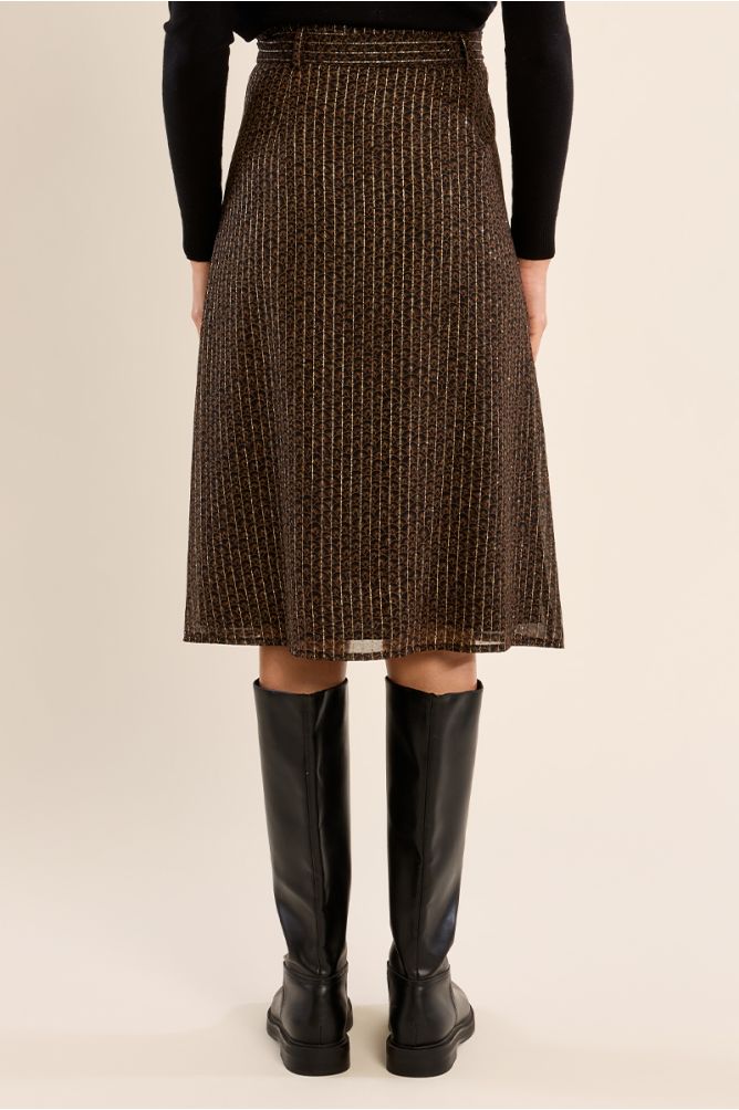 Pleated midi skirt