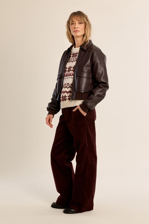 Chaqueta de manga larga con cuello solapa