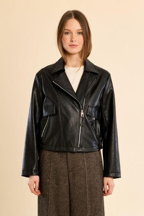 Faux leather jacket