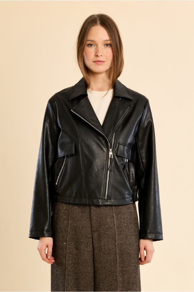 Blouson en simili-cuir