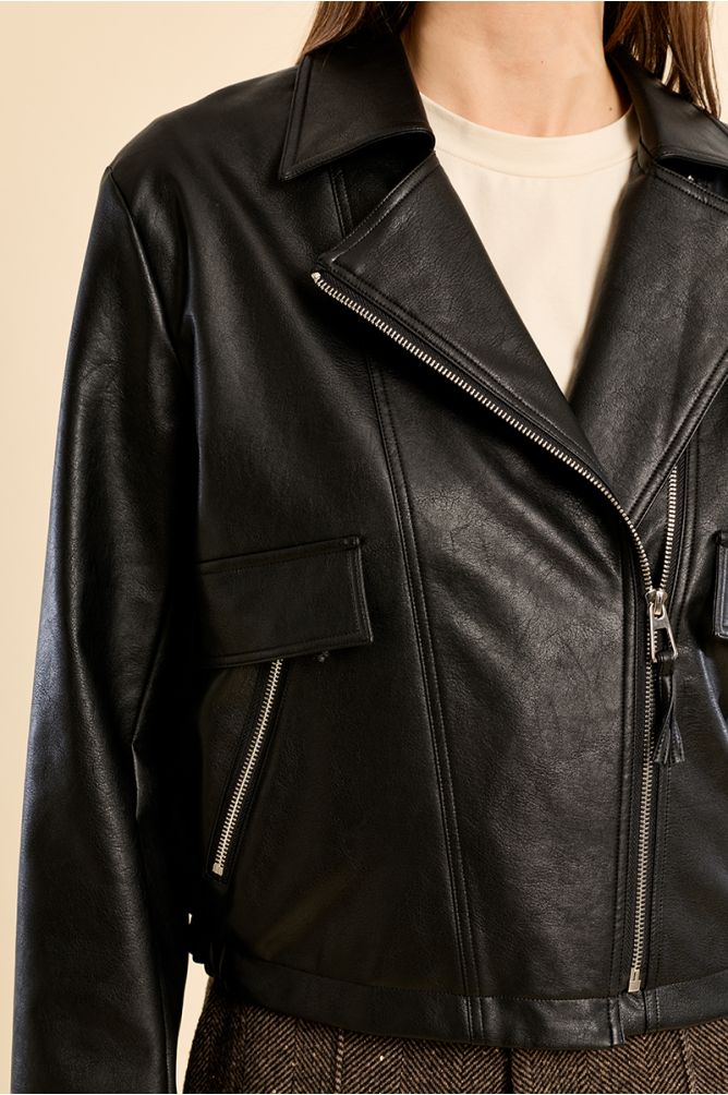 Faux leather jacket