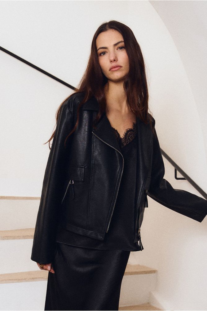 Blouson en simili-cuir