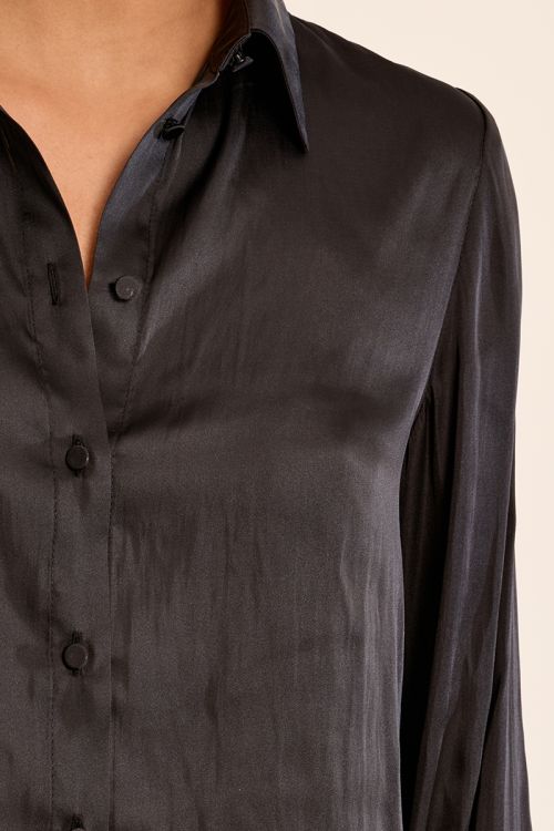 Chemise satinée crop