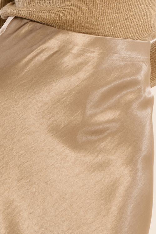 Satin skirt with lace finish