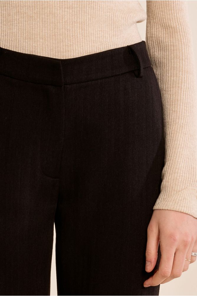Pantalon droit, taille mi-haute