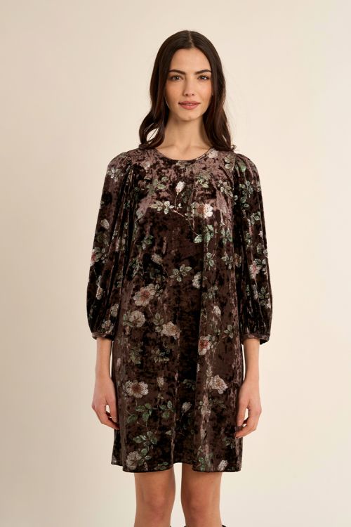 Robe en velours manches ballon