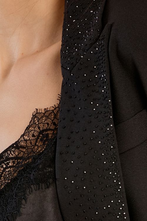 Blazer de manga larga detalle abalorios