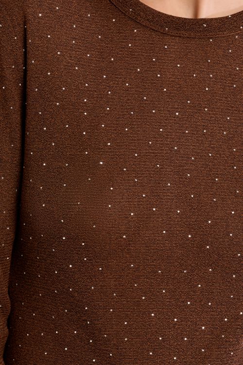 Semi-sheer polka dot top