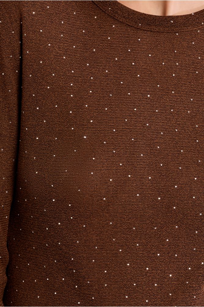 Top semi-transparent à pois