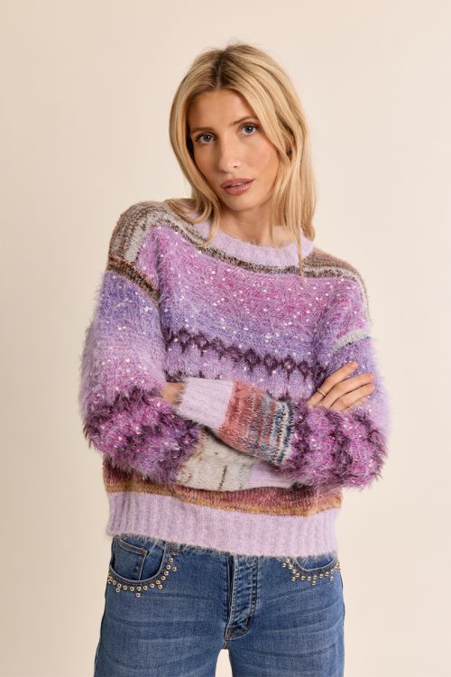 Pull en maille duveteux