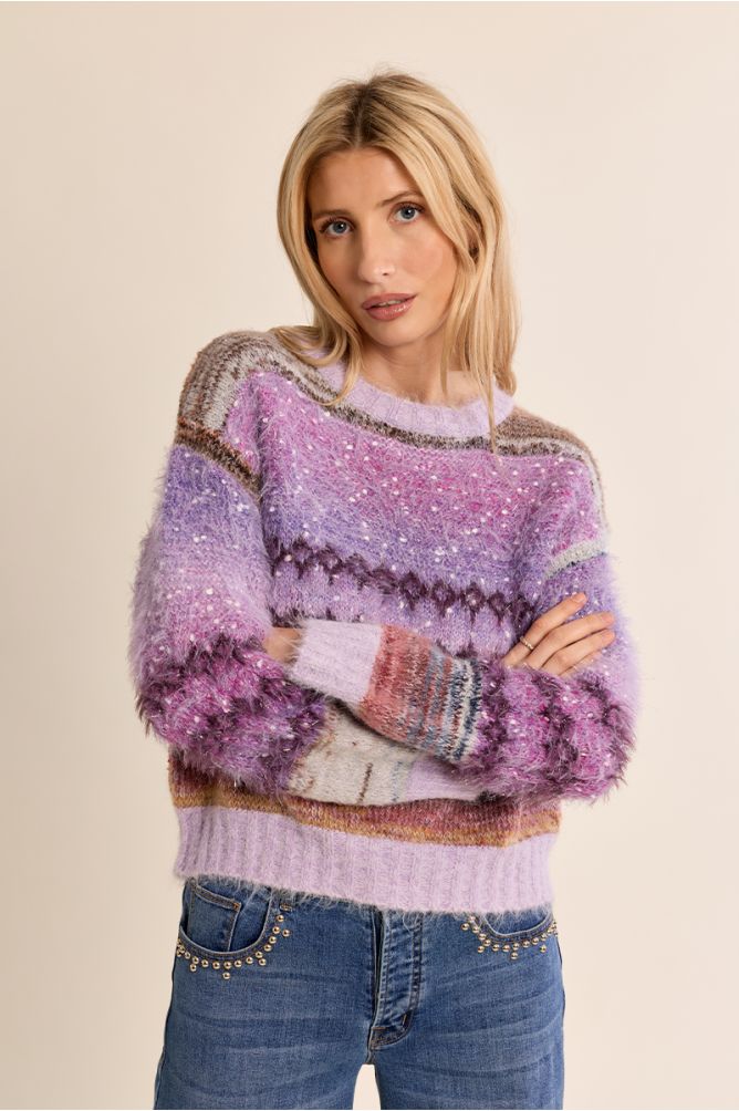 Pull en maille duveteux