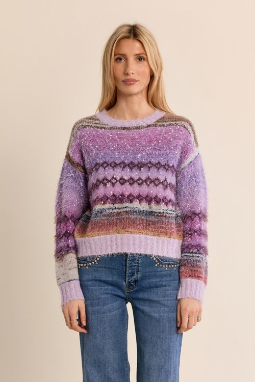 Pull en maille duveteux