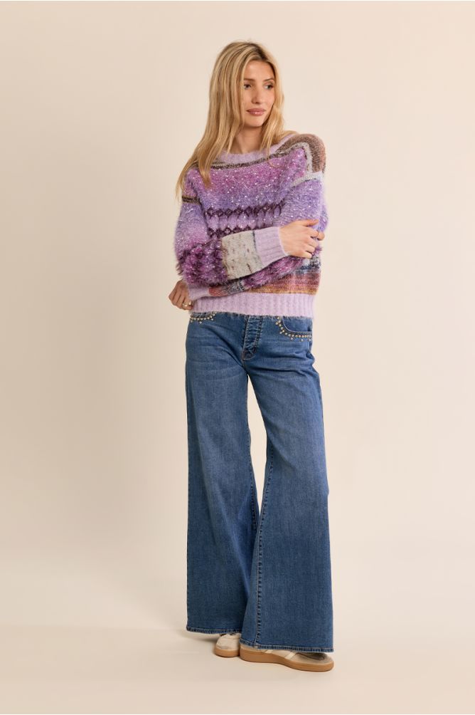 Fluffy knit sweater