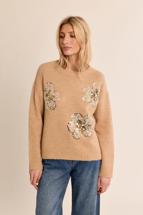 Jersey de manga larga detalle flores