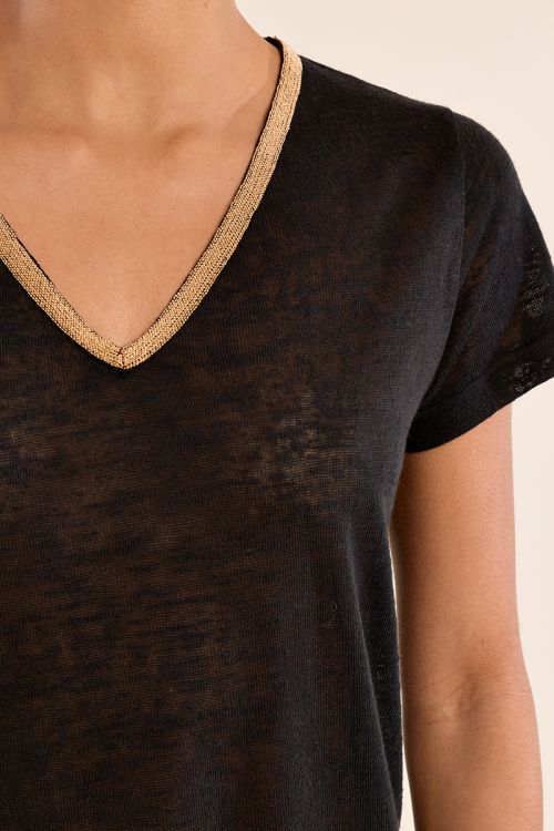 T-shirt con scollo a V iridescente - Molly Bracken