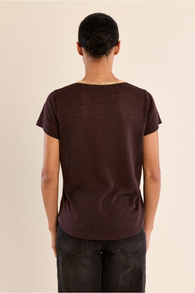 Camiseta de manga corta detalle ribete