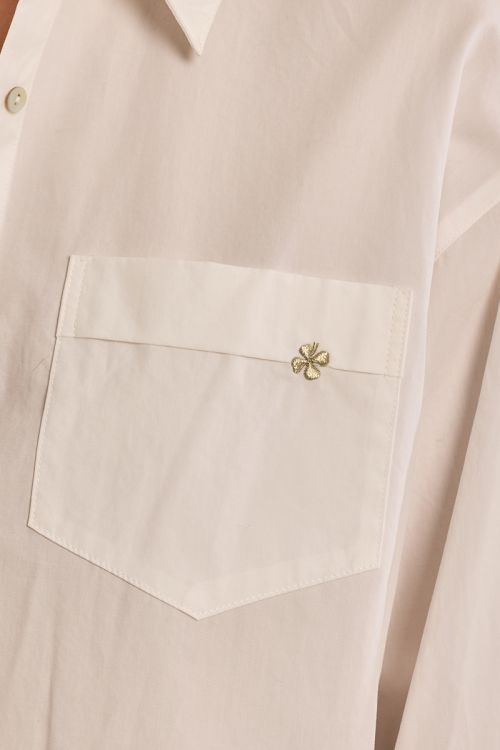 Camisa de manga larga bolsillo frontal
