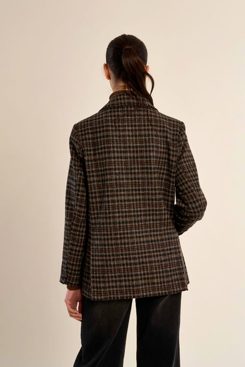 Blazer con cuello solapa y estampado