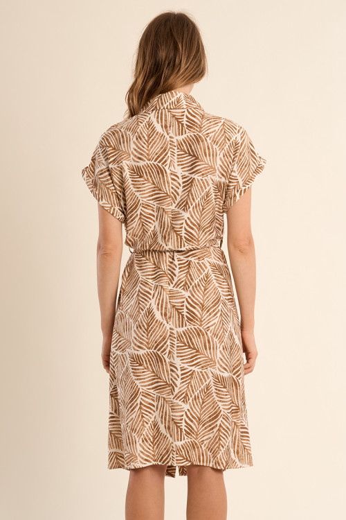 Robe chemisier courte, imprimée
