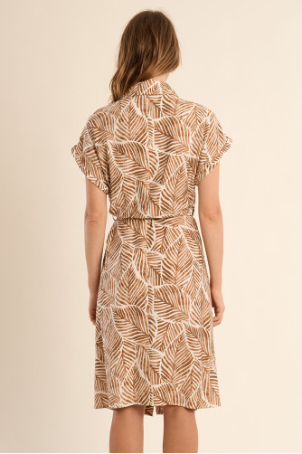 Robe chemisier courte, imprimée