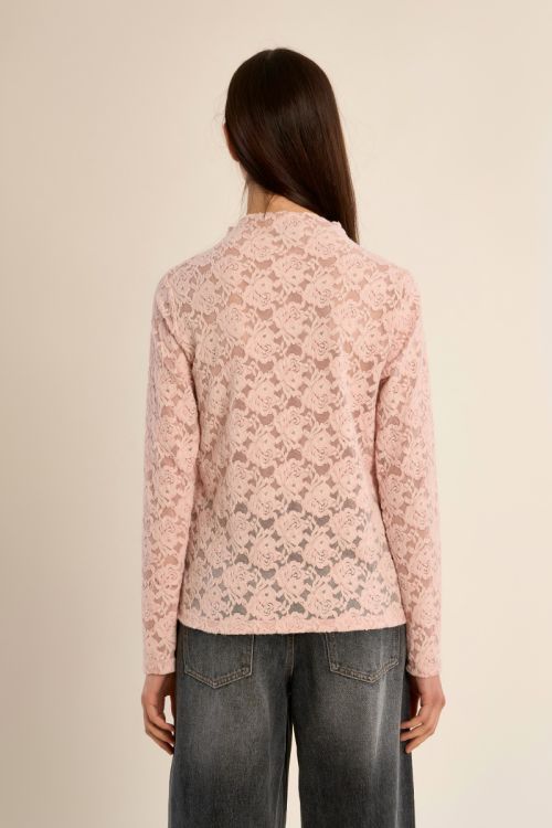 Semi-sheer lace top