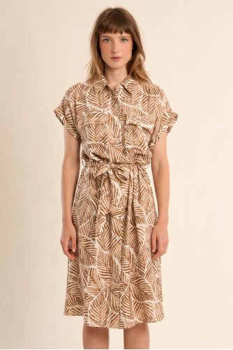 Short shirt dress, printed