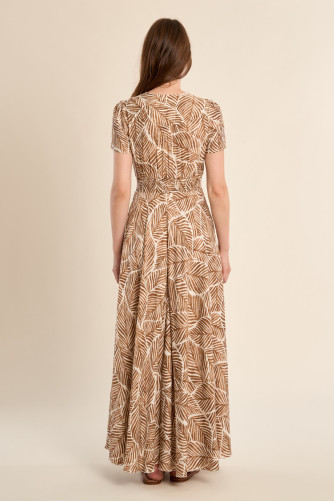 Robe longue, imprimée