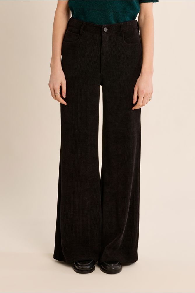 Corduroy flared trousers