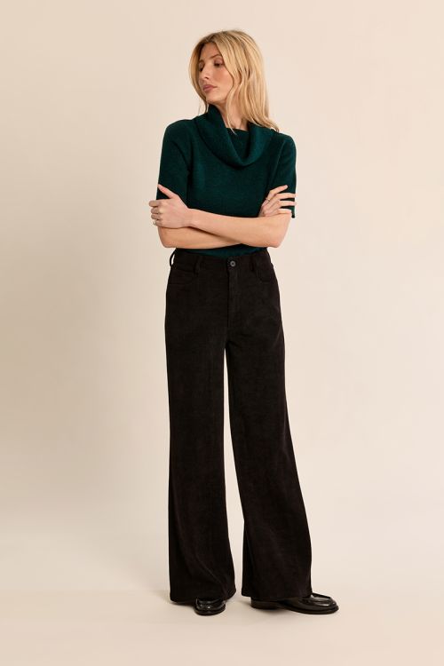 Pantalon évasé en velours côtelé