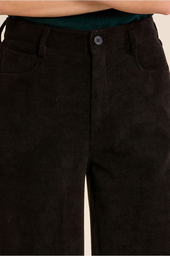 Pantalon évasé en velours côtelé