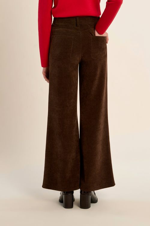 Pantalon évasé en velours côtelé